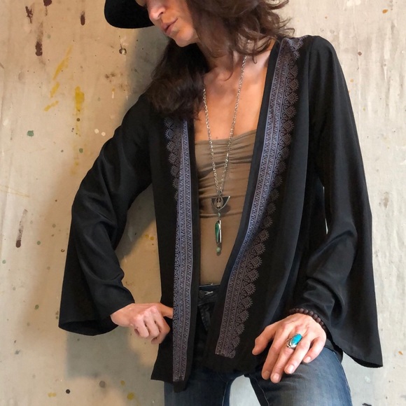 Sage Tops - Sage Bell Boho Bell Sleeve Cardigan